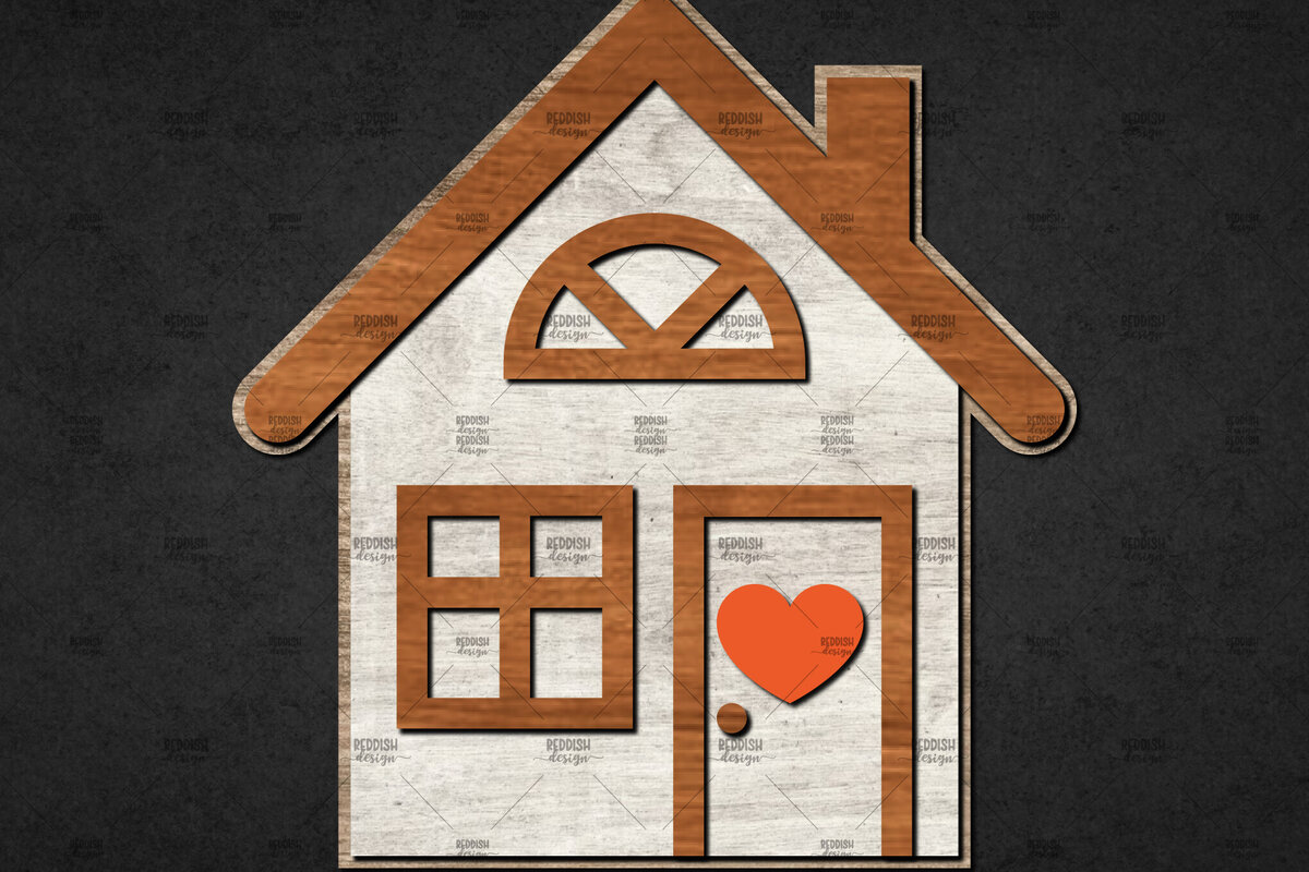 Σετ των 2 Intra απο ξύλο plywood 3mm-4mm πάχος Χριστουγεννιάτικο Διακοσμητικό Σπίτι Αποκομμένο Δίασταση 15x15 cm INTRAFABR-110840455