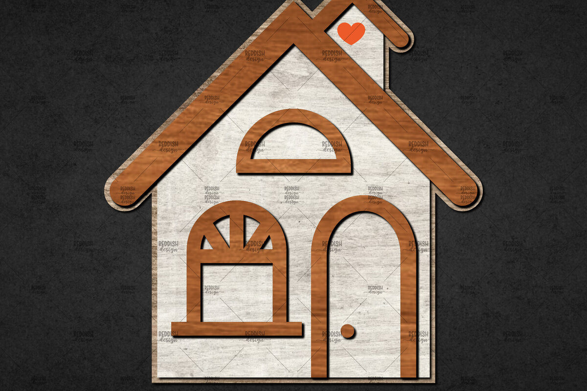 Intra απο ξύλο plywood 3mm-4mm πάχος Χριστουγεννιάτικο Διακοσμητικό Σπίτι Αποκομμένο Δίασταση 15x15 cm INTRAFABR-110840474