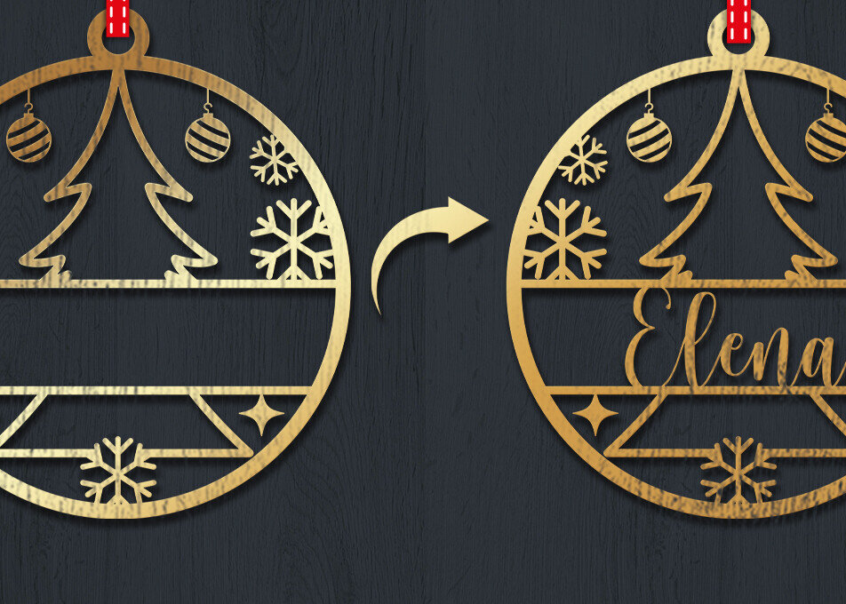 Σετ των 3 Intra απο ξύλο plywood 3mm-4mm πάχος Χριστουγεννιάτικο Στολίδι 3d Δίασταση 8x8 cm INTRAFABR-83328786