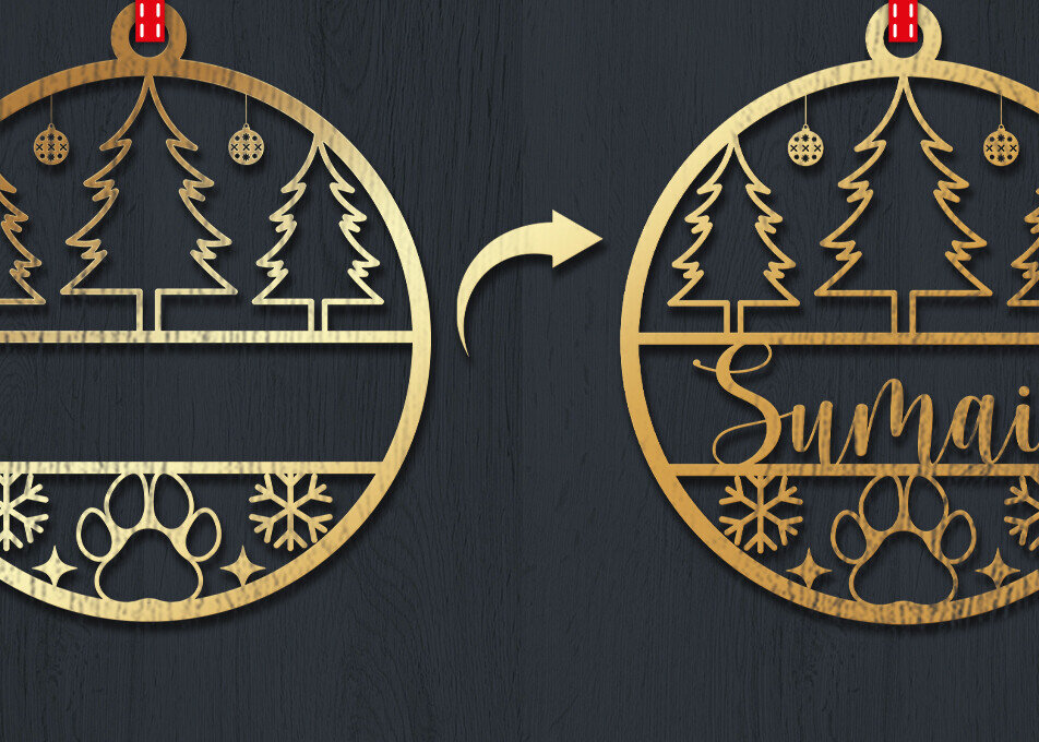 Σετ των 3 Intra απο ξύλο plywood 3mm-4mm πάχος Χριστουγεννιάτικο Στολίδι 3d Δίασταση 8x8 cm INTRAFABR-83328830