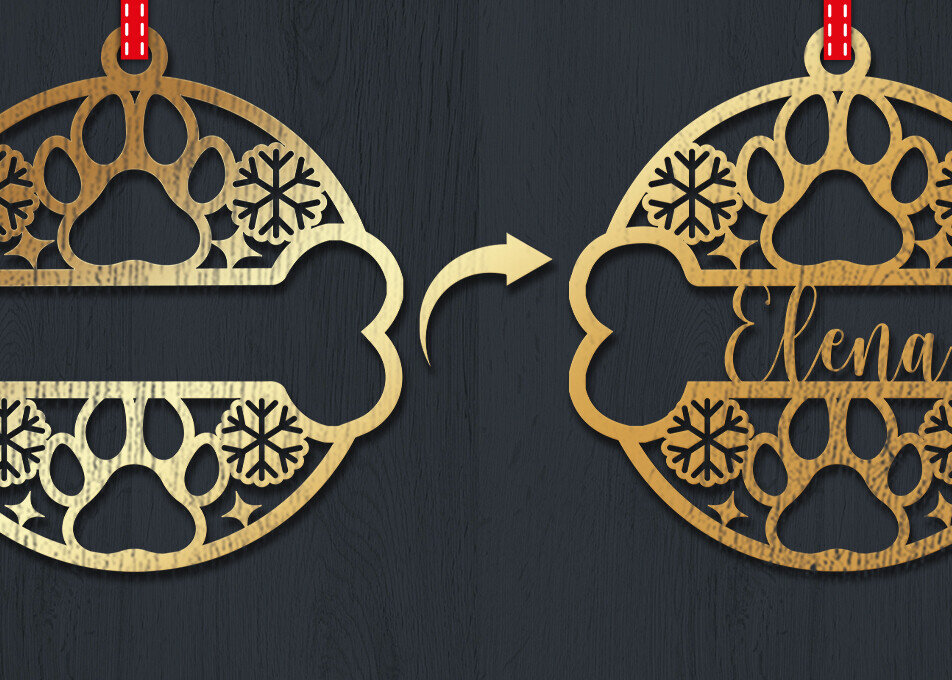 Σετ των 3 Intra απο ξύλο plywood 3mm-4mm πάχος Χριστουγεννιάτικο Στολίδι 3d Δίασταση 8x8 cm INTRAFABR-83328689