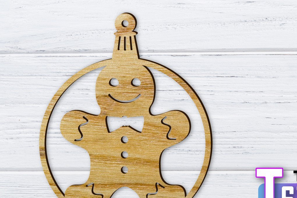 Σετ των 3 Intra απο ξύλο plywood 3mm-4mm πάχος Χριστουγεννιάτικο στολίδι Δίασταση 8x8 cm INTRAFABR-36318582