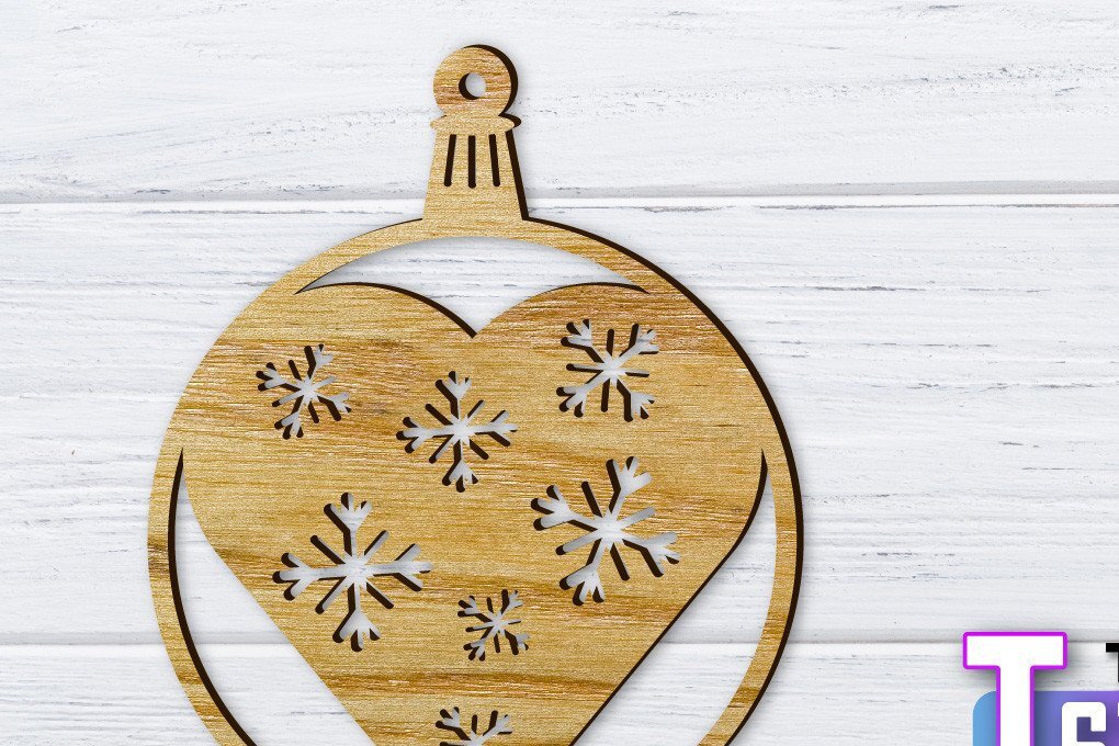 Σετ των 3 Intra απο ξύλο plywood 3mm-4mm πάχος Χριστουγεννιάτικο στολίδι Δίασταση 8x8 cm INTRAFABR-36318607