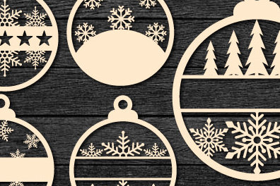 Σετ των 3 Intra απο ξύλο plywood 3mm-4mm πάχος Χριστουγεννιάτικο στολίδι Δέσμη κοπής με λέιζερ Δίασταση 8x8 cm INTRAFABR-105762282