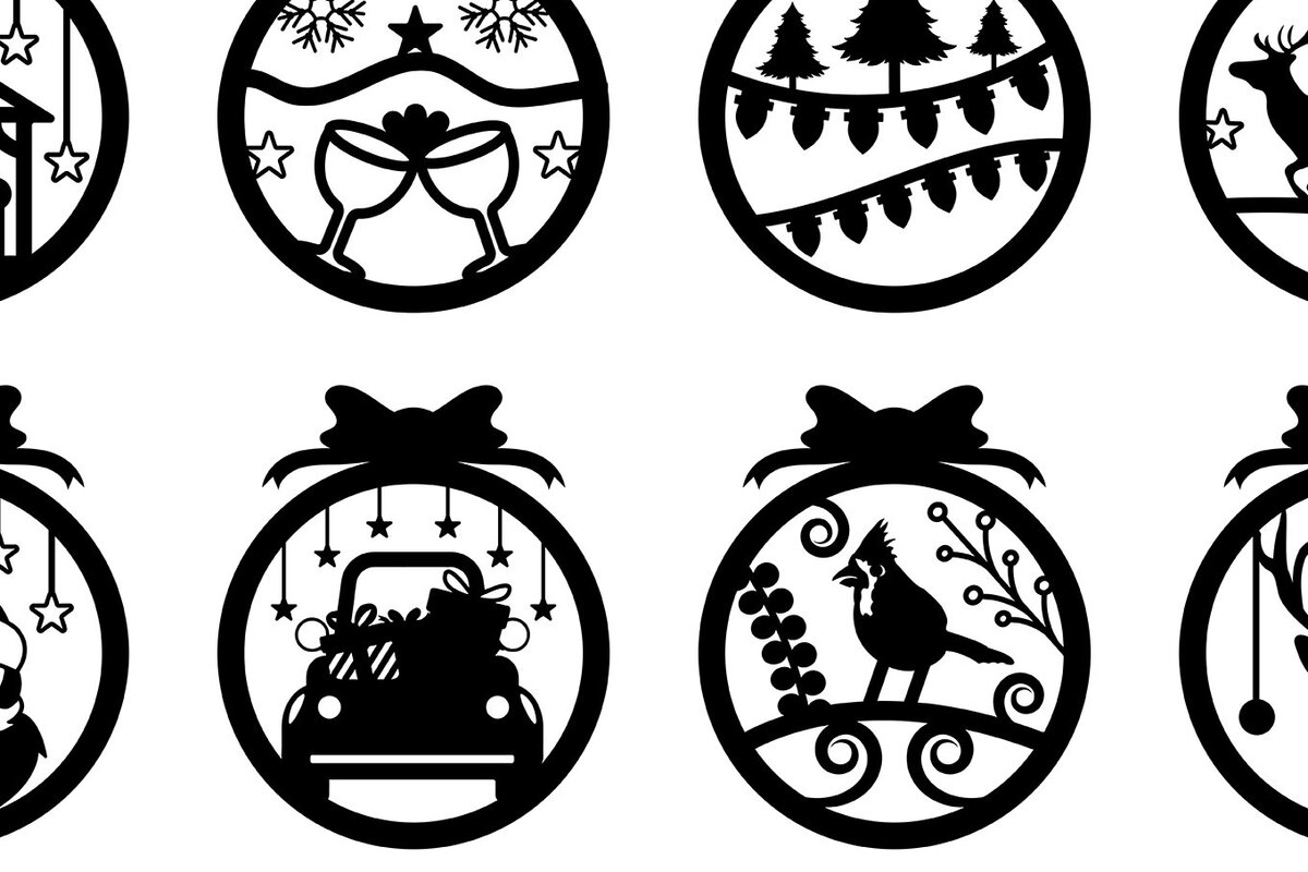 Σετ των 3 Intra απο ξύλο plywood 3mm-4mm πάχος Χριστουγεννιάτικο Στολίδι Δέσμη κοπής με λέιζερ V.2 Δίασταση 8x8 cm INTRAFABR-48812990