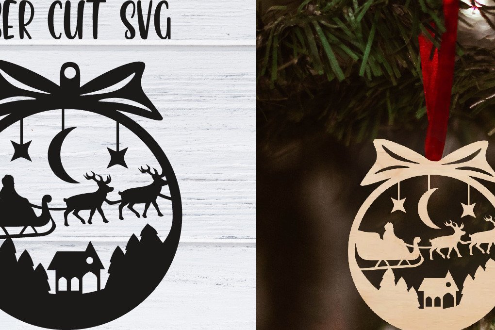 Σετ των 3 Intra απο ξύλο plywood 3mm-4mm πάχος Χριστουγεννιάτικο Στολίδι | Δίασταση 8x8 cm INTRAFABR-37985484