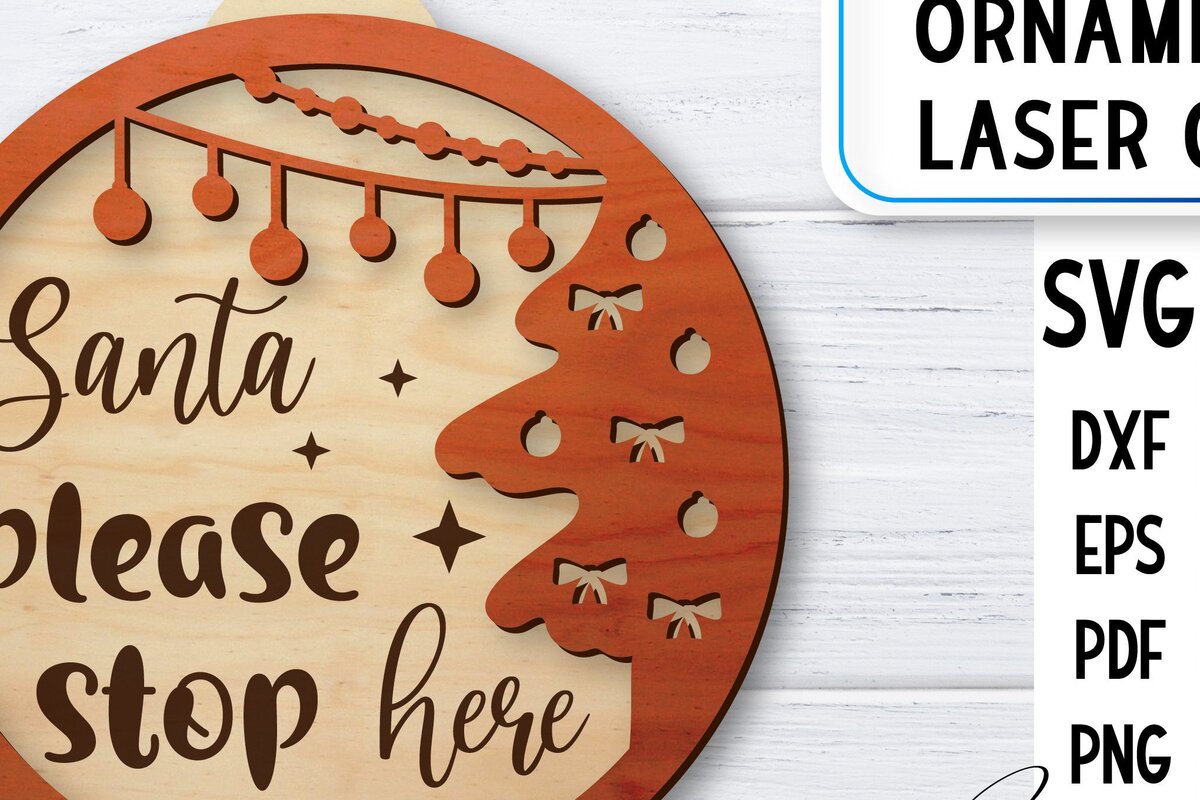 Σετ των 3 Intra απο ξύλο plywood 3mm-4mm πάχος Χριστουγεννιάτικο Στολίδι | Δίασταση 8x8 cm INTRAFABR-36577192