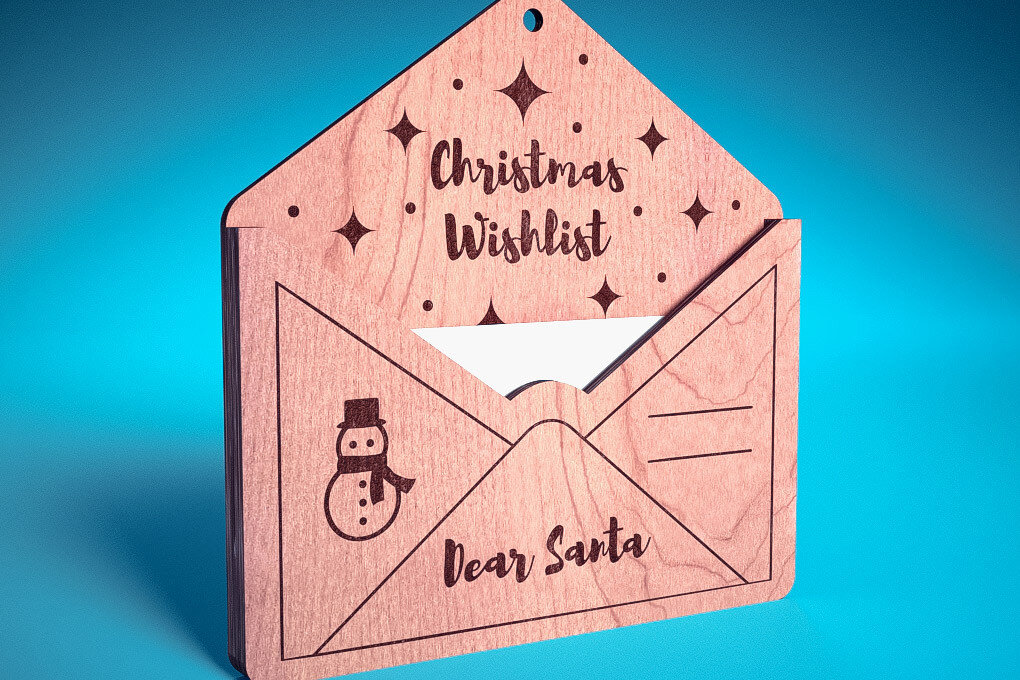 Σετ των 3 Intra απο ξύλο plywood 3mm-4mm πάχος Χριστουγεννιάτικο στολίδι Δίασταση 8x8 cm INTRAFABR-75890328