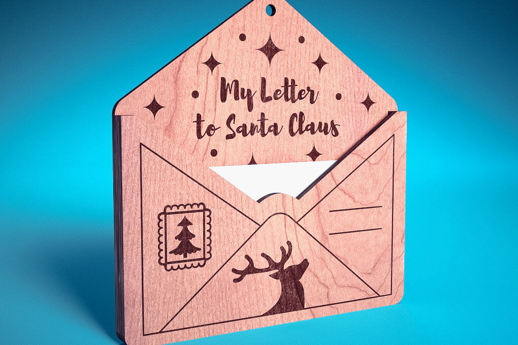 Σετ των 3 Intra απο ξύλο plywood 3mm-4mm πάχος Χριστουγεννιάτικο στολίδι Δίασταση 8x8 cm INTRAFABR-75890347