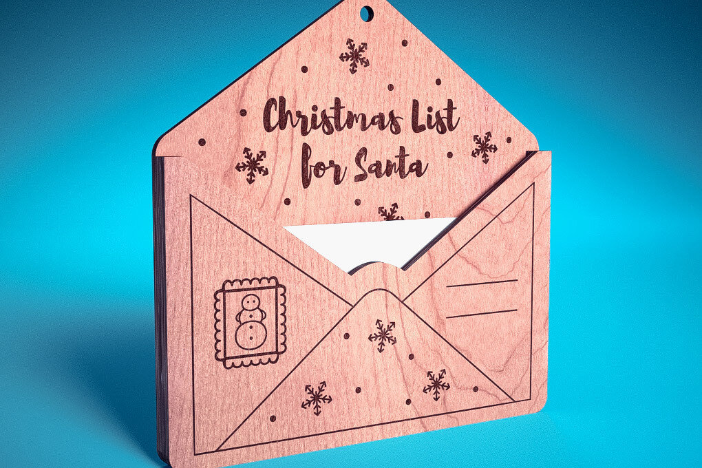 Σετ των 3 Intra απο ξύλο plywood 3mm-4mm πάχος Χριστουγεννιάτικο στολίδι Δίασταση 8x8 cm INTRAFABR-75890186