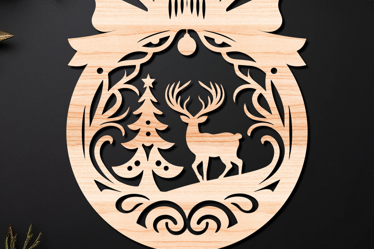 Intra απο ξύλο plywood 3mm-4mm πάχος Χριστουγεννιάτικο Στολίδι Δίασταση 8x8 cm INTRAFABR-110144961