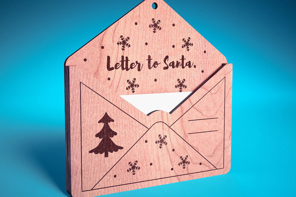 Σετ των 3 Intra απο ξύλο plywood 3mm-4mm πάχος Χριστουγεννιάτικο στολίδι Δίασταση 8x8 cm INTRAFABR-75890231