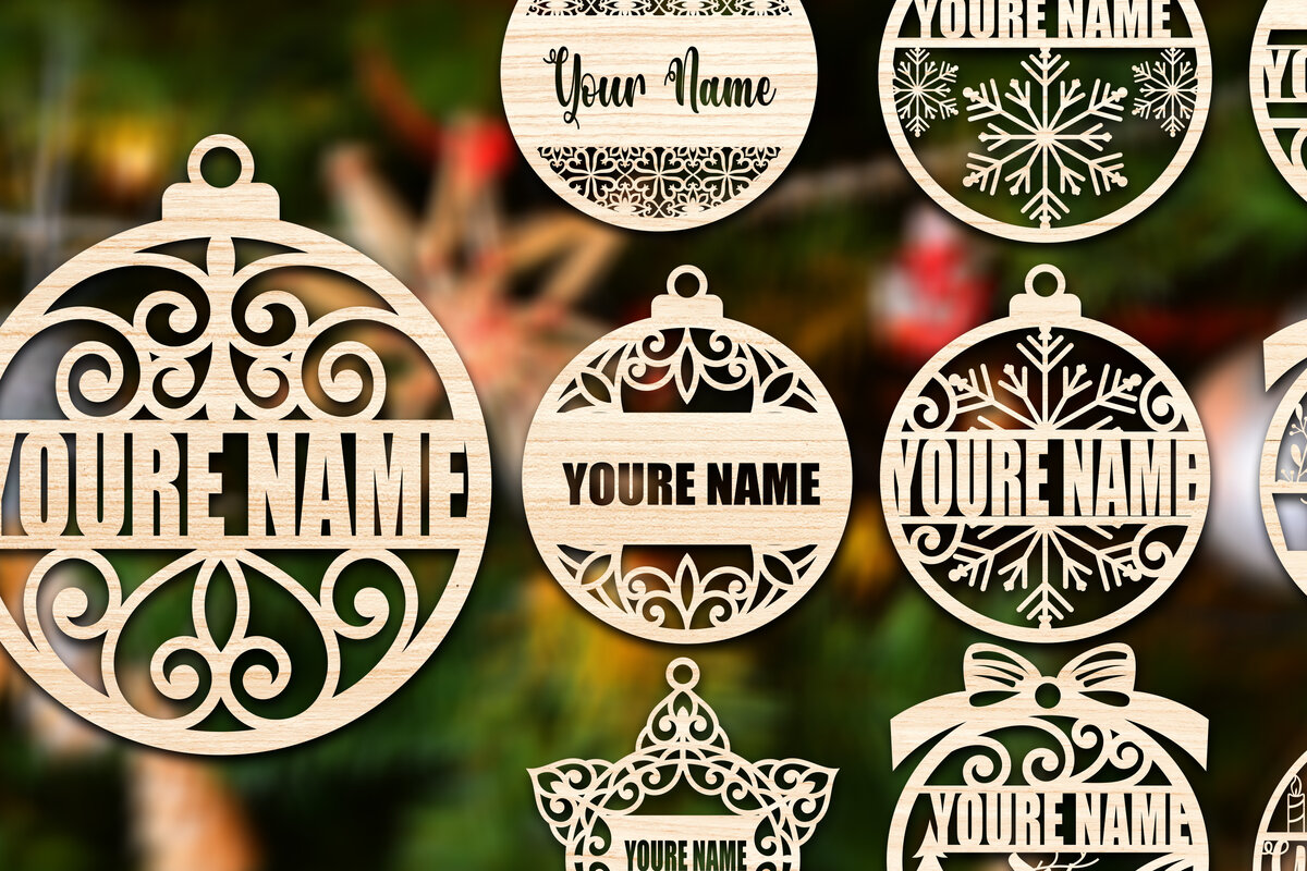 Σετ των 3 Intra απο ξύλο plywood 3mm-4mm πάχος Δέσμη Χριστουγεννιάτικου Στολίδι με 1 Δίασταση 8x8 cm INTRAFABR-76065377