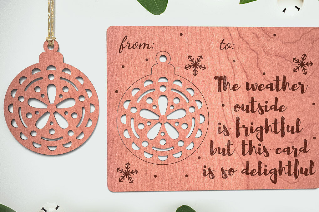 Σετ των 3 Intra απο ξύλο plywood 3mm-4mm πάχος Χριστουγεννιάτικο στολίδι Σχέδιο Δίασταση 8x8 cm INTRAFABR-75888218