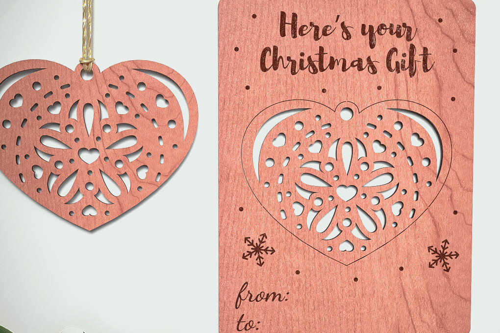 Σετ των 3 Intra απο ξύλο plywood 3mm-4mm πάχος Χριστουγεννιάτικο στολίδι Σχέδιο Δίασταση 8x8 cm INTRAFABR-75888078