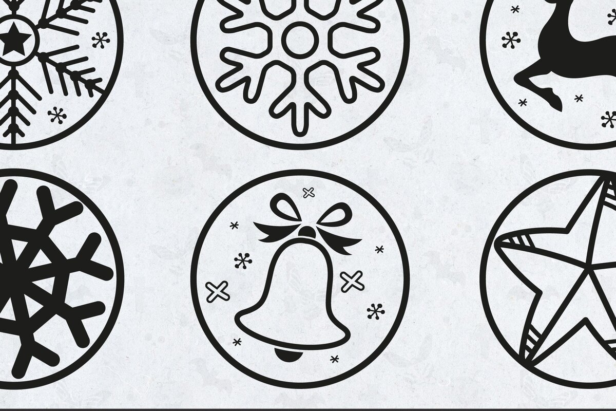 Σετ των 3 Intra απο ξύλο plywood 3mm-4mm πάχος Χριστουγεννιάτικο στολίδι Σχέδιο Δίασταση 8x8 cm INTRAFABR-41161744