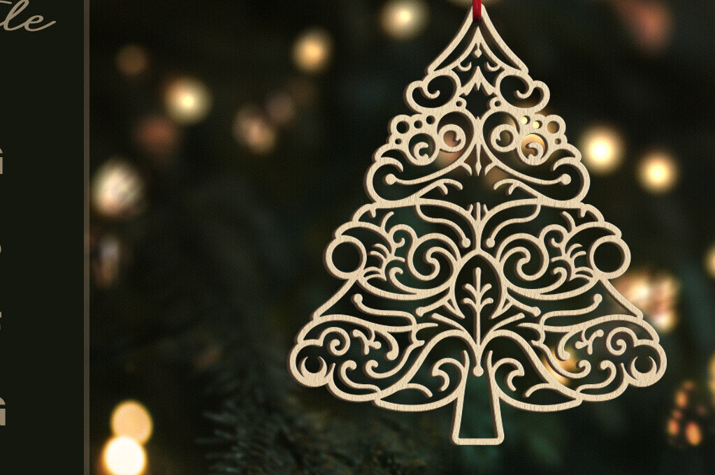 Σετ των 3 Intra απο ξύλο plywood 3mm-4mm πάχος Χριστουγεννιάτικο Στολίδι | | Δίασταση 8x8 cm INTRAFABR-109600403