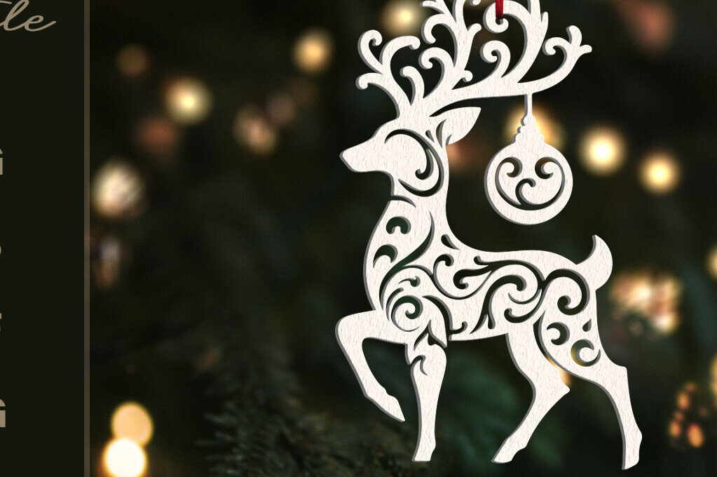 Σετ των 3 Intra απο ξύλο plywood 3mm-4mm πάχος Χριστουγεννιάτικο Στολίδι | | Δίασταση 8x8 cm INTRAFABR-109600441