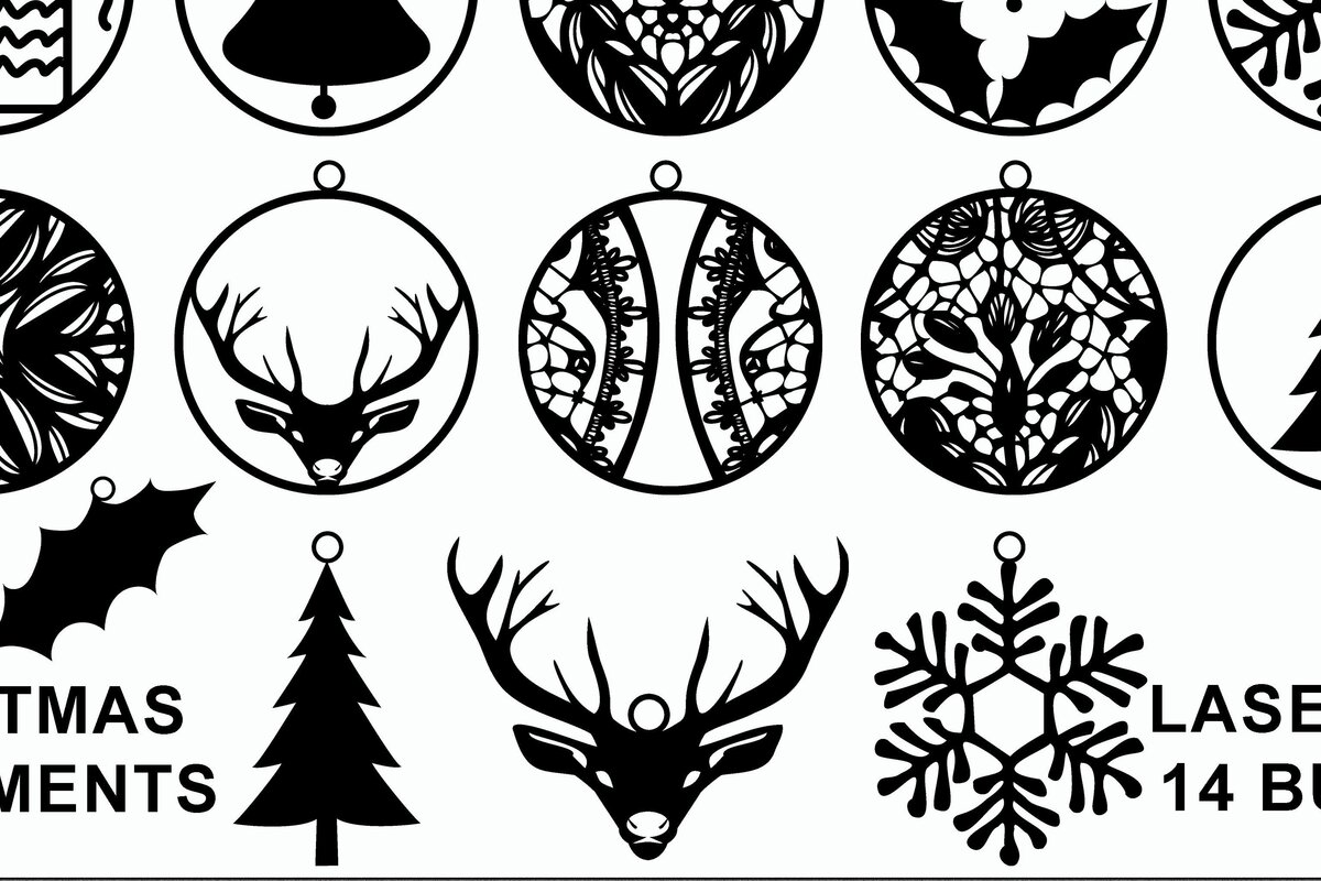 Σετ των 3 Intra απο ξύλο plywood 3mm-4mm πάχος Χριστουγεννιάτικο Στολίδι Δίασταση 8x8 cm INTRAFABR-32578176