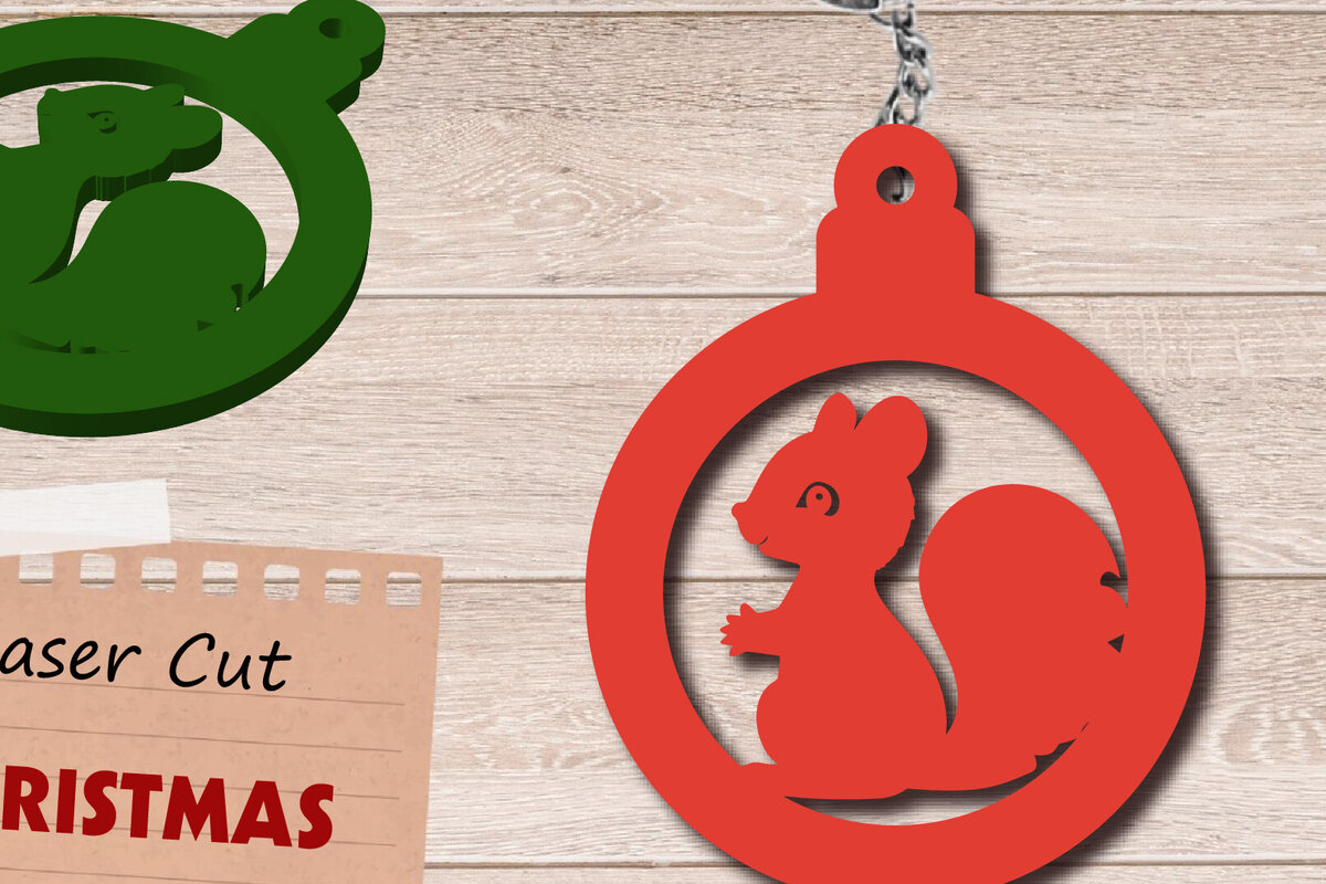 Σετ των 3 Intra απο ξύλο plywood 3mm-4mm πάχος Χριστουγεννιάτικο Στολίδι , κοπής με λέιζερ Δίασταση 8x8 cm INTRAFABR-109498462