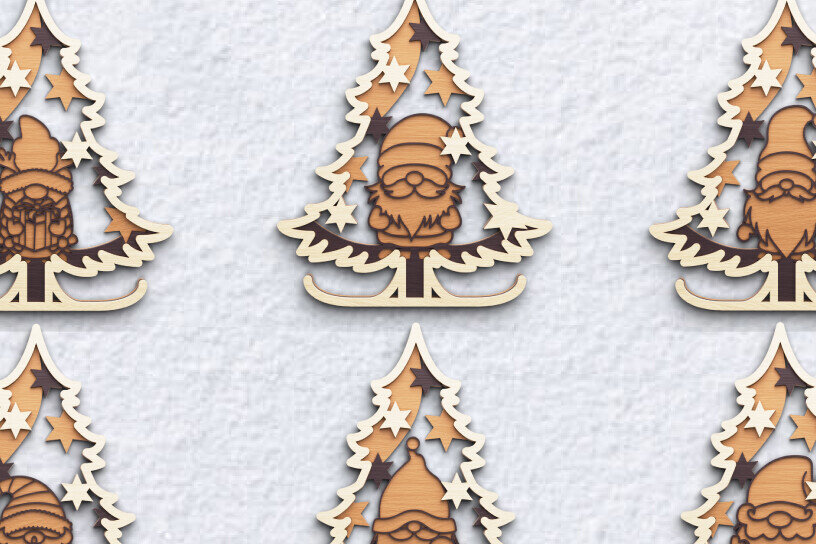 Intra απο ξύλο plywood 3mm-4mm πάχος Χριστουγεννιάτικα στολίδια 3D || ΔΕΜΑ || Δίασταση 20x30 cm INTRAFABR-79747726