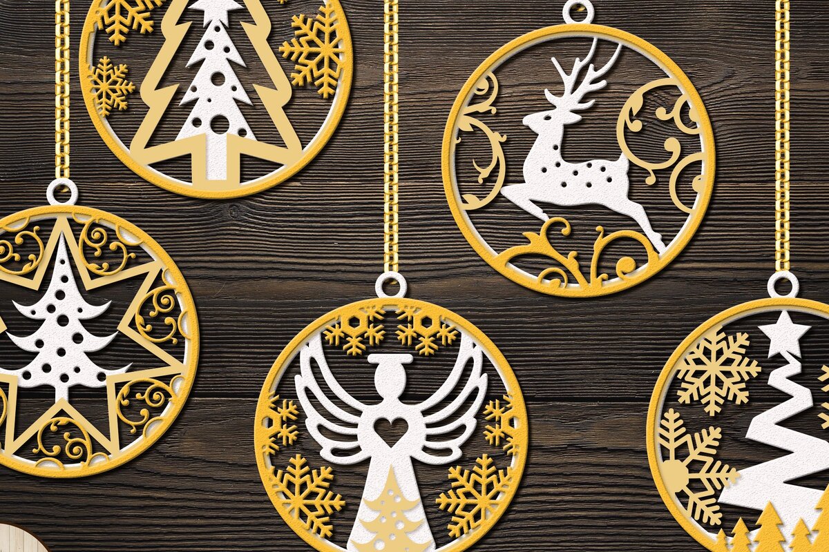 Σετ των 3 Intra απο ξύλο plywood 3mm-4mm πάχος ΧΡΙΣΤΟΥΓΕΝΝΙΑΤΙΚΑ ΣΤΟΛΙΔΙΑ μπιχλιμπίδια Δίασταση 3x3 cm INTRAFABR-36287259