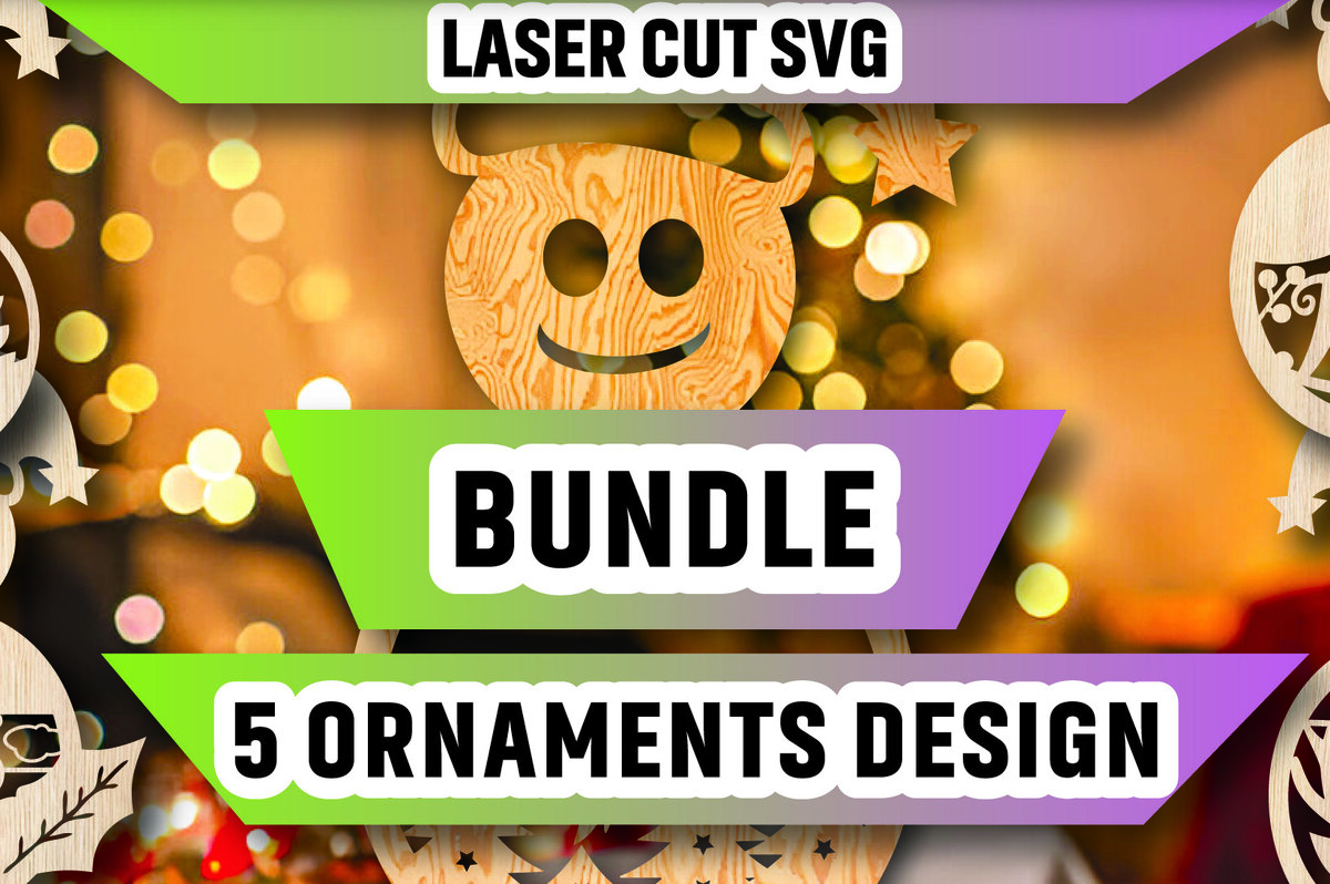 Σετ των 3 Intra απο ξύλο plywood 3mm-4mm πάχος Χριστουγεννιάτικα στολίδια Δέσμη Δίασταση 8x8 cm INTRAFABR-105218225