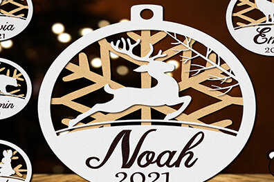 Σετ των 3 Intra απο ξύλο plywood 3mm-4mm πάχος Χριστουγεννιάτικων Στολίδι . Δίασταση 3x3 cm INTRAFABR-19466771