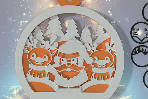 Σετ των 3 Intra απο ξύλο plywood 3mm-4mm πάχος Χριστουγεννιάτικα στολίδια κομμένο Δίασταση 2x2 cm INTRAFABR-77840831