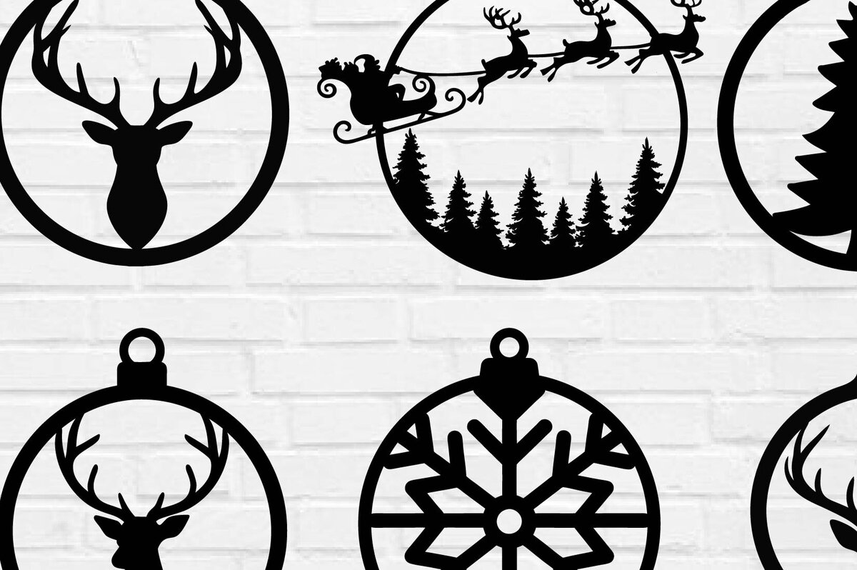 Σετ των 3 Intra απο ξύλο plywood 3mm-4mm πάχος Χριστουγεννιάτικα στολίδια κοπής με λέιζερ Δίασταση 8x8 cm INTRAFABR-110996560