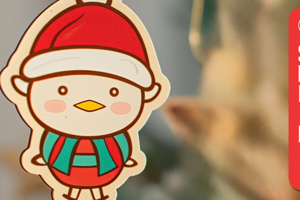 Σετ των 3 Intra απο ξύλο plywood 3mm-4mm πάχος Χριστουγεννιάτικα στολίδια Cut Δίασταση 8x8 cm INTRAFABR-100115761