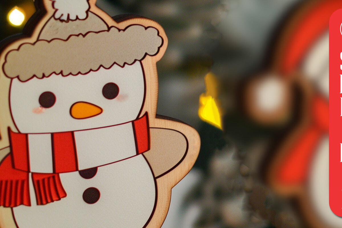 Σετ των 3 Intra απο ξύλο plywood 3mm-4mm πάχος Χριστουγεννιάτικα στολίδια Cut Δίασταση 8x8 cm INTRAFABR-100135392