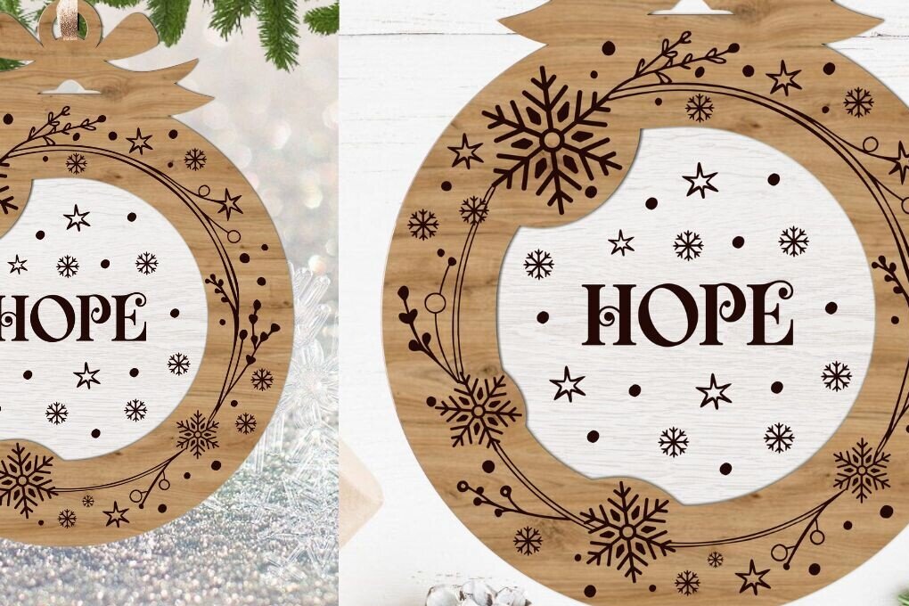 Σετ των 3 Intra απο ξύλο plywood 3mm-4mm πάχος Χριστουγεννιάτικα Στολίδια ,  Γέννησης Δίασταση 8x8 cm INTRAFABR-111938115