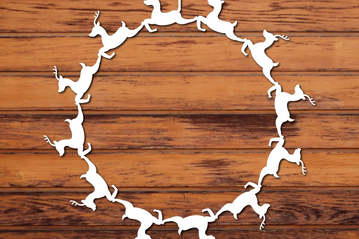 Σετ των 3 Intra απο ξύλο plywood 3mm-4mm πάχος Χριστουγεννιάτικο 3d Paper Cut Δίασταση 1200x1200 cm INTRAFABR-33898458