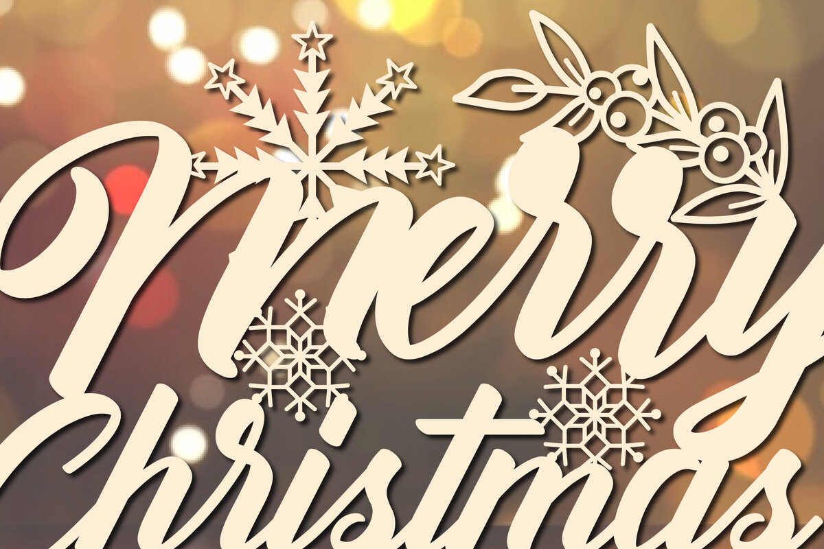 Σετ των 2 Intra απο ξύλο plywood 3mm-4mm πάχος Χριστουγεννιάτικο πρότυπο κοπής χαρτιού Craft Δίασταση 15x15 cm INTRAFABR-19925605