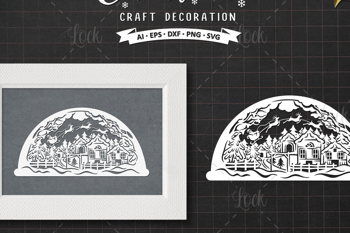 Intra απο ξύλο plywood 3mm-4mm πάχος Χριστουγεννιάτικη Χαρτόκοπη εικονογράφηση Δίασταση 30x20 cm INTRAFABR-18660726