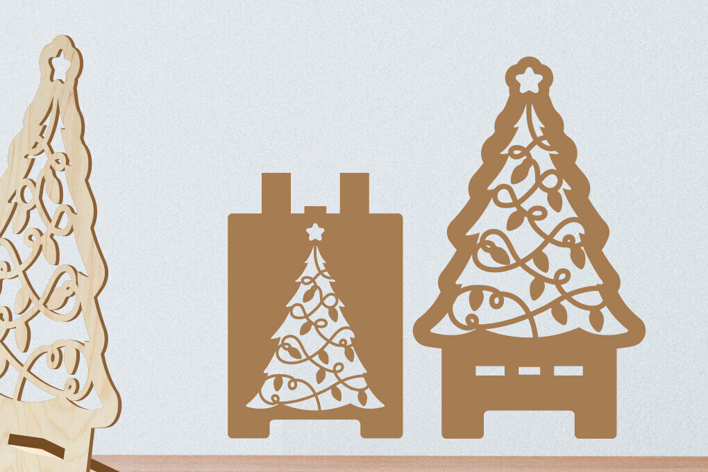 Intra απο ξύλο plywood 3mm-4mm πάχος Χριστουγεννιάτικο Τηλεφωνικό Σταντ | Χριστουγεννιάτικο τηλέφωνο Δίασταση 30x20 cm INTRAFABR-108432168