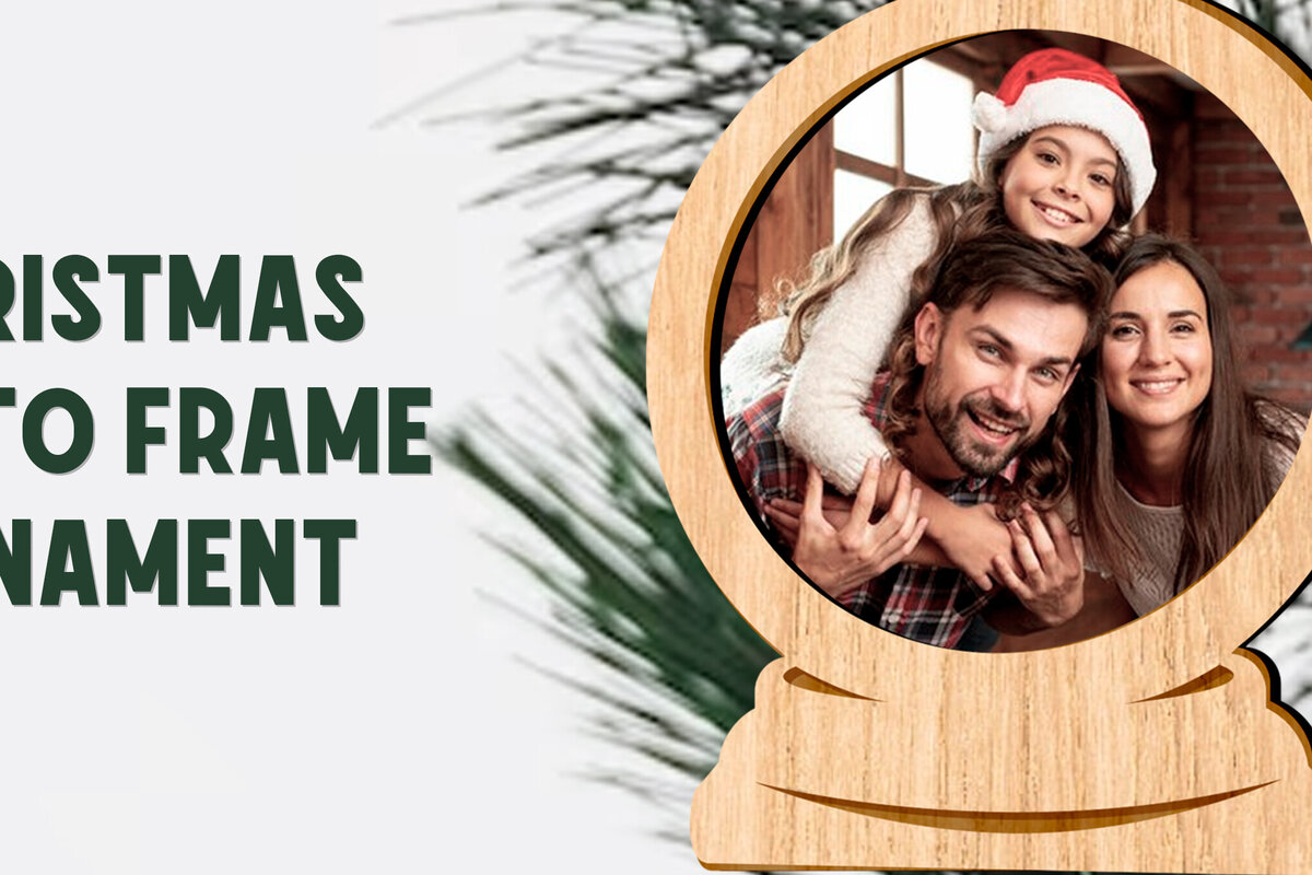 Intra απο ξύλο plywood 3mm-4mm πάχος Χριστουγεννιάτικη κορνίζα στολίδι με λέιζερ Δίασταση 20x30 cm INTRAFABR-81909754