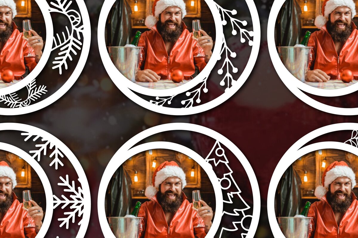 Intra απο ξύλο plywood 3mm-4mm πάχος Κορνίζας Χριστουγέννων Δίασταση 20x30 cm INTRAFABR-46245398