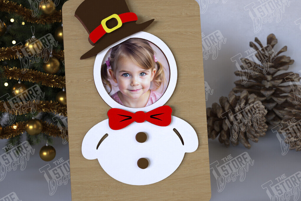 Σετ των 2 Intra απο ξύλο plywood 3mm-4mm πάχος Χριστουγεννιάτικο Photo Magnet | Ιδέα δώρου | CNC Δίασταση 15x15 cm INTRAFABR-108316870