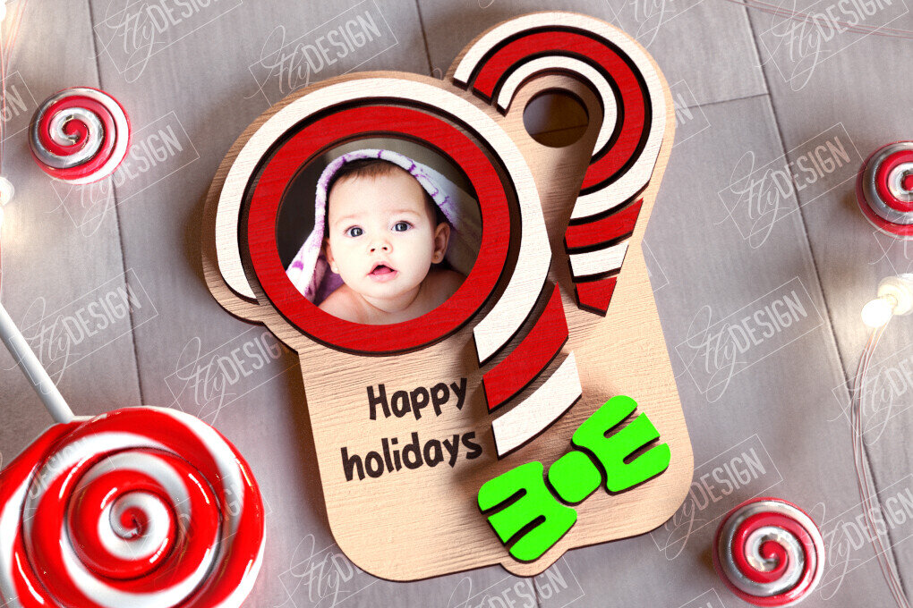 Σετ των 3 Intra απο ξύλο plywood 3mm-4mm πάχος Χριστουγεννιάτικο Photo Magnet | Ιδέα δώρου | CNC Δίασταση 15x15 cm INTRAFABR-108898209