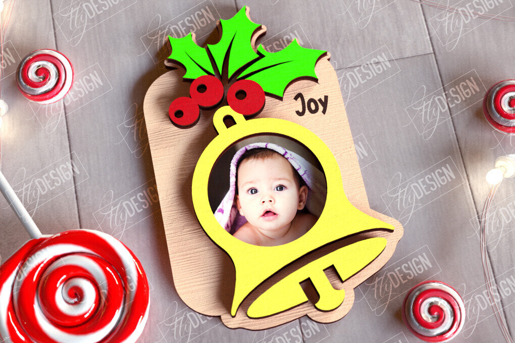 Σετ των 3 Intra απο ξύλο plywood 3mm-4mm πάχος Χριστουγεννιάτικο Photo Magnet | Ιδέα δώρου | CNC Δίασταση 15x15 cm INTRAFABR-108898213