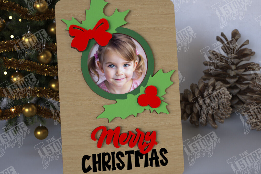 Σετ των 3 Intra απο ξύλο plywood 3mm-4mm πάχος Χριστουγεννιάτικο Photo Magnet | Ιδέα δώρου | CNC Δίασταση 15x15 cm INTRAFABR-108316509