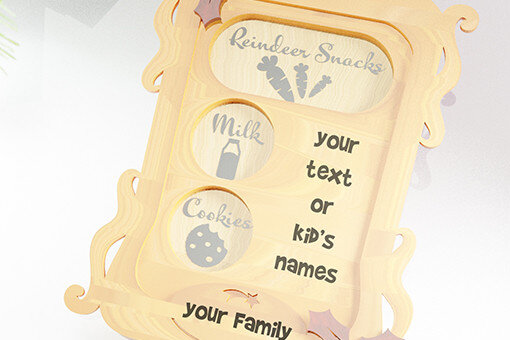 Intra απο ξύλο plywood 3mm-4mm πάχος Χριστουγεννιάτικο πιάτο, Καλώς ήρθες Βασίλη Δίασταση 30x20 cm INTRAFABR-17449172