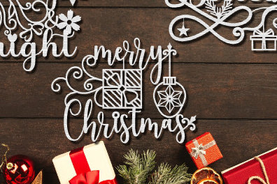 Σετ των 3 Intra απο ξύλο plywood 3mm-4mm πάχος Χριστουγεννιάτικη προσφορά Στολίδι  1148 Δίασταση 8x8 cm INTRAFABR-109201587