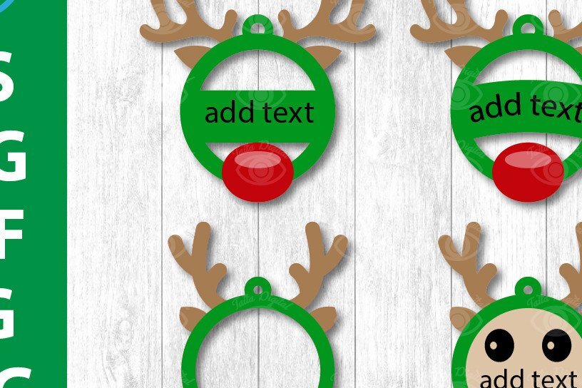 Σετ των 3 Intra απο ξύλο plywood 3mm-4mm πάχος Χριστουγεννιάτικο μπιχλιμπίδι με τάρανδο Δίασταση 3x3 cm INTRAFABR-39772500