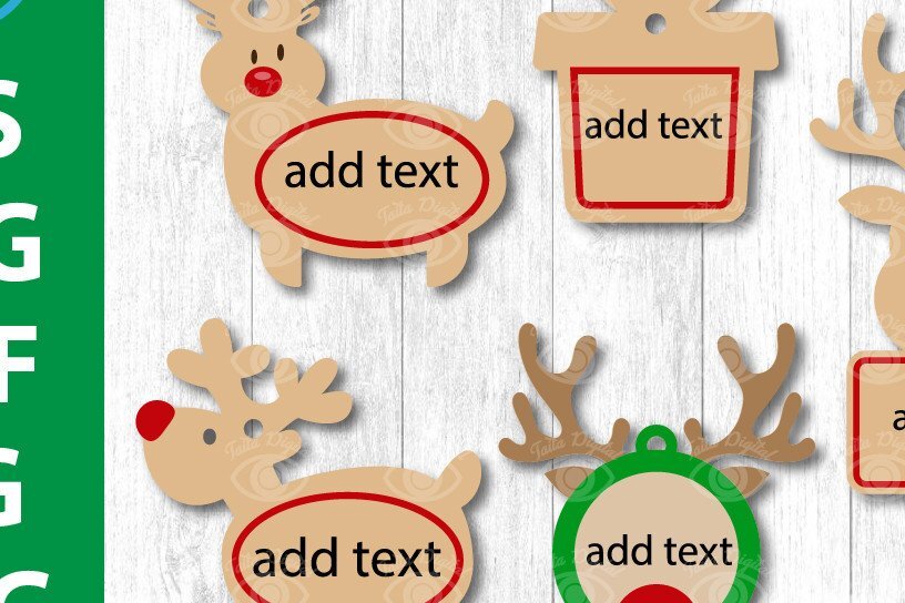 Σετ των 3 Intra απο ξύλο plywood 3mm-4mm πάχος Χριστουγεννιάτικη διακόσμηση ταράνδων Δίασταση 3x3 cm INTRAFABR-39766918