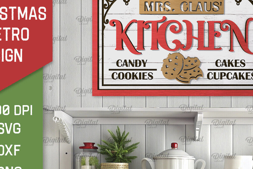 Σετ των 2 Intra απο ξύλο plywood 3mm-4mm πάχος Σχέδιο κοπής με λέιζερ Χριστουγεννιάτικο ρετρό σημάδι Δίασταση 15x15 cm INTRAFABR-105197324