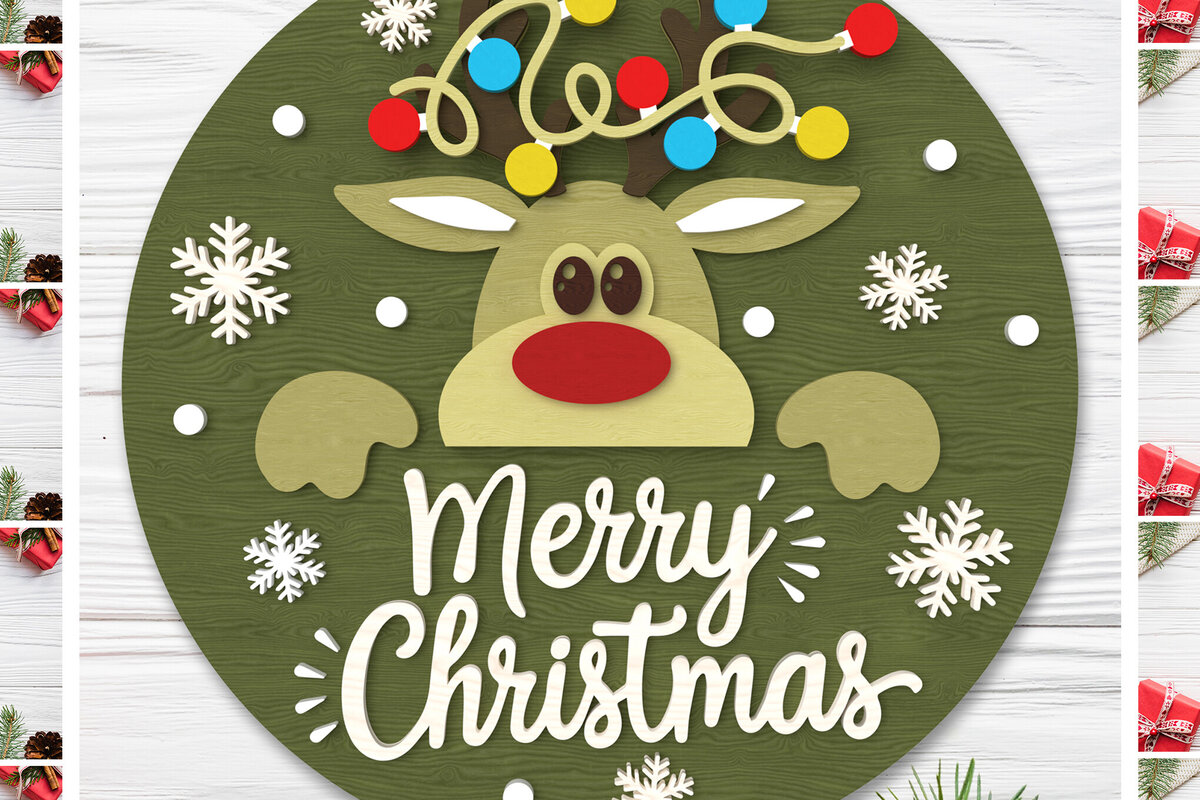 Intra απο ξύλο plywood 3mm-4mm πάχος χριστουγεννιάτικων πινακίδων - 10 σχέδια Δίασταση 30x20 cm INTRAFABR-107376037