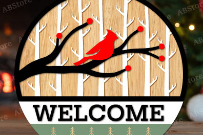 Σετ των 2 Intra απο ξύλο plywood 3mm-4mm πάχος Χριστουγεννιάτικο στρογγυλό σημάδι κοπής με λέιζερ Δίασταση 15x15 cm INTRAFABR-106033601